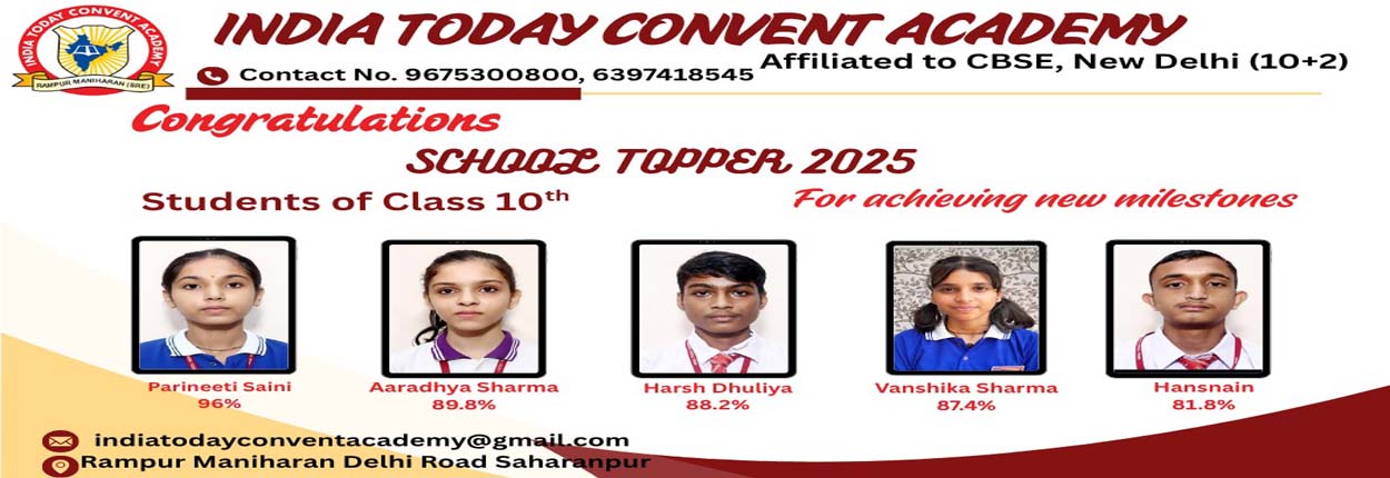 INDIA TODAY CONVENT ACADEMY , RAMPUR MANIHARAN